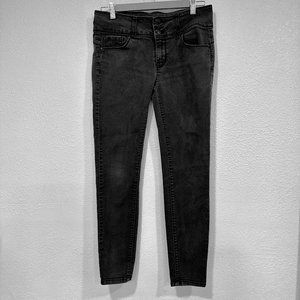 Wax Jeans Butt I Love You Skinny Lt Black Stretch Denim W30xL27.5 Womens JRs 11